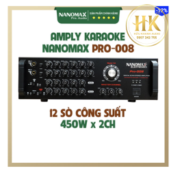 Amplifier Karaoke Nanomax Pro-008 12 Sò Kết Nối Bluetooth