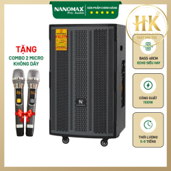 Loa Kéo Nanomax K-15X9 Bass 40cm 1100w Karaoke Bluetooth