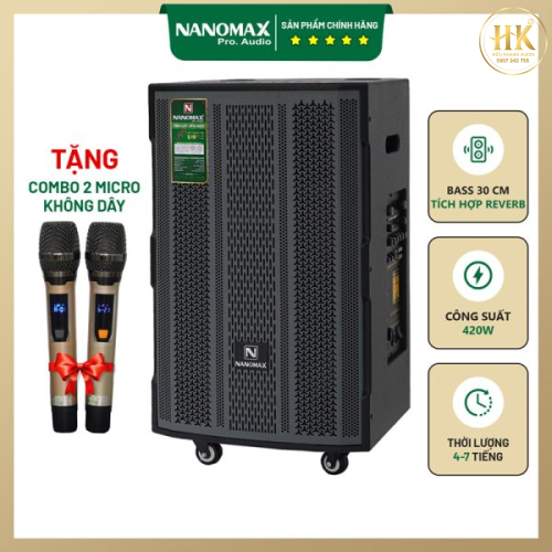 Loa Kéo Nanomax SK-1201 Bass 30cm 420w Karaoke Bluetooth
